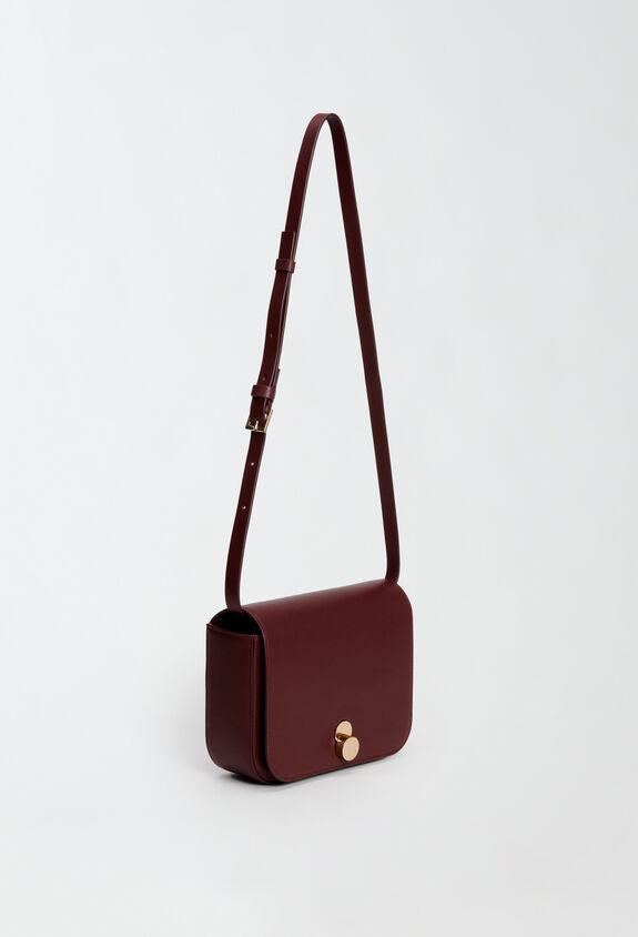 Fabiana Filippi Calfskin messenger bag, burgundy RED BGD214A863I9720000