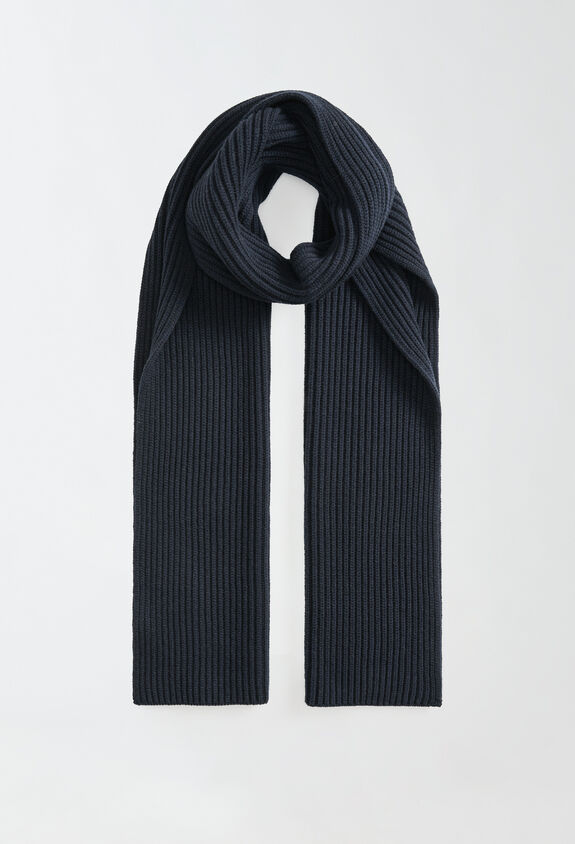 Fabiana Filippi RIBBED PLATINUM SCARF BLUE SAD214A812N1280000