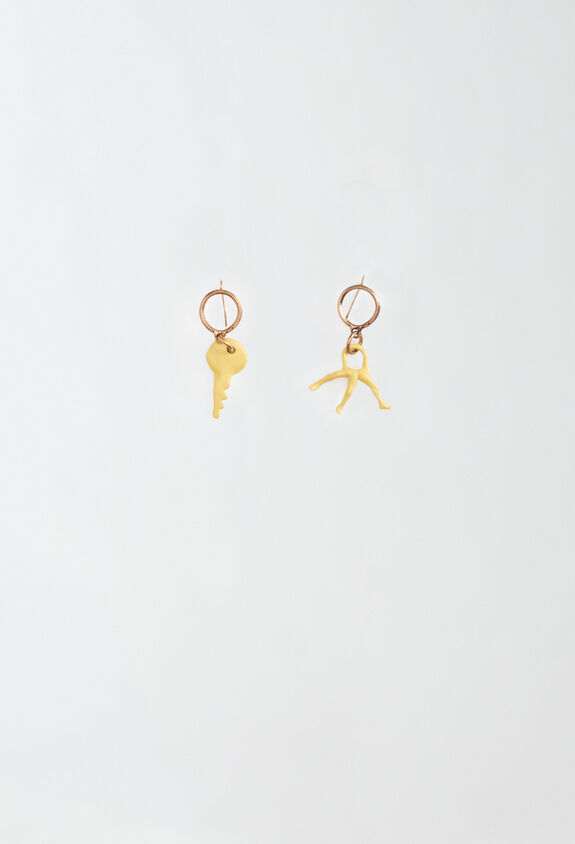 Fabiana Filippi Boucles d’oreilles pendantes en laiton écologique JAUNE BXD214A746I1210000