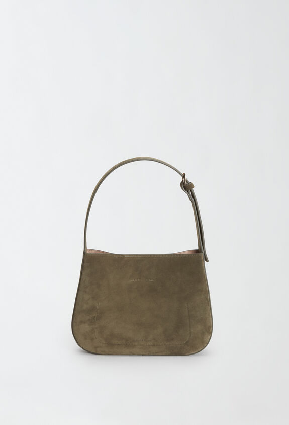 Fabiana Filippi SUEDE MEDIUM HOBO BAG GREEN BGD224A970L1080000