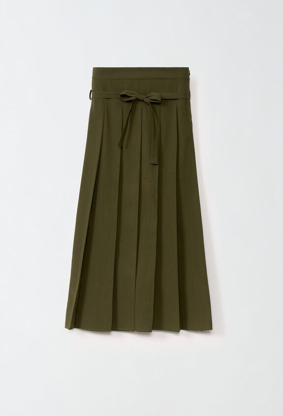 Fabiana Filippi Japanese wool skirt, loden GREEN GND214F349D7140000