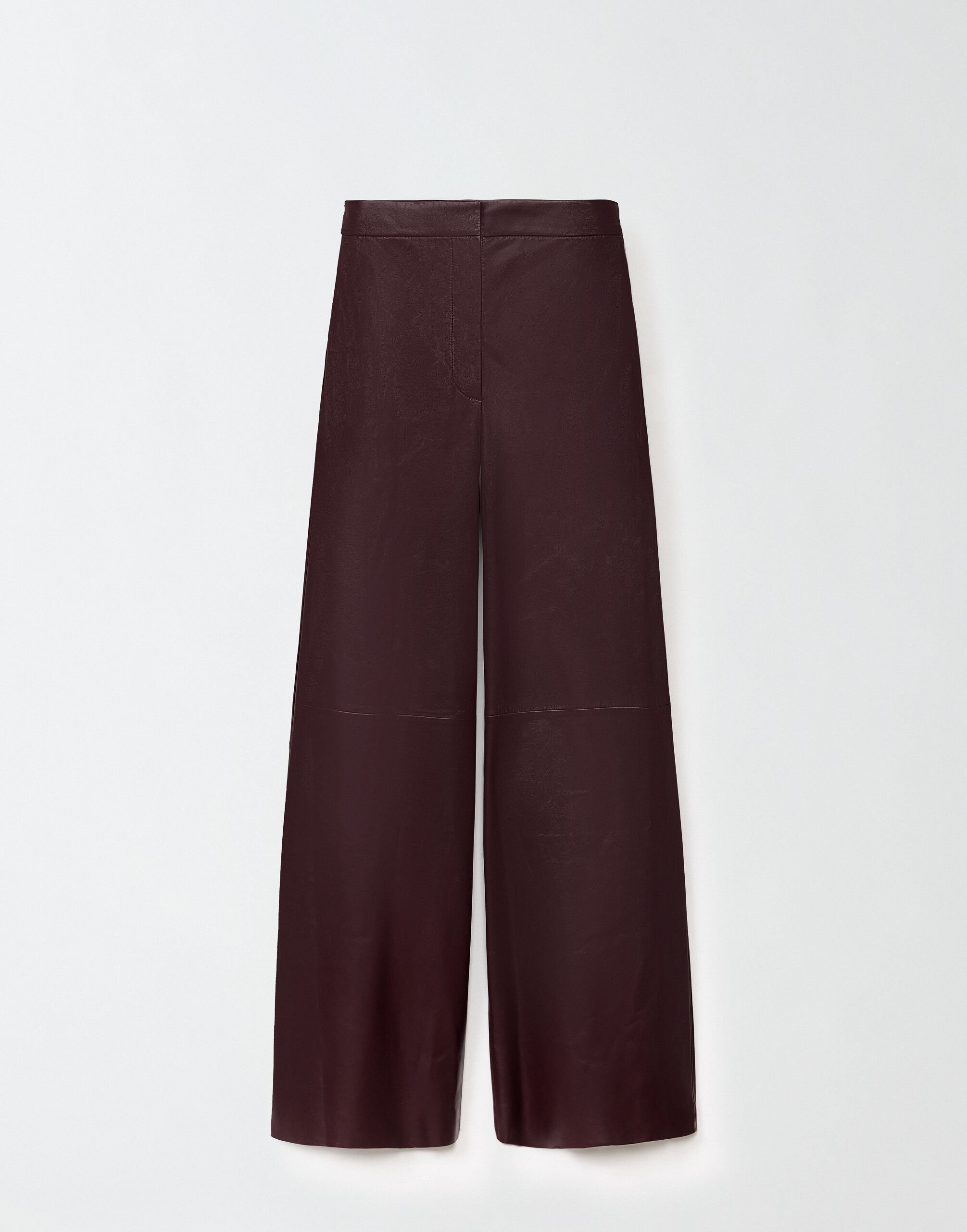 ${brand} Nappa leather trousers, burgundy ${colorDescription} ${masterID}