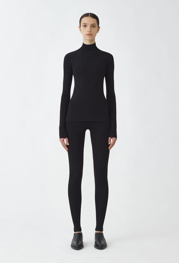 Fabiana Filippi Viscose turtleneck sweater, black BLACK MAD264F058D6550000