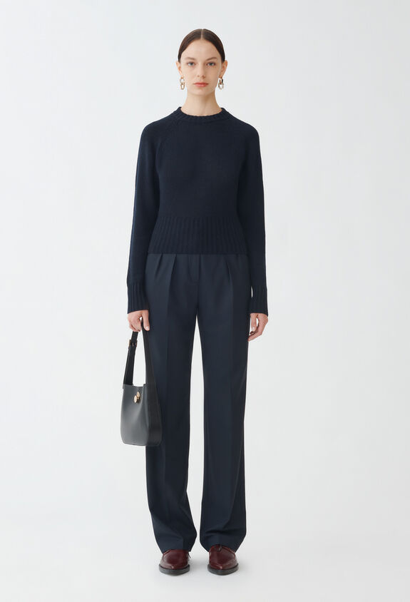 Fabiana Filippi Brushed cashmere sweater, midnight blue MIDNIGHT BLUE MAD264F052N9000000