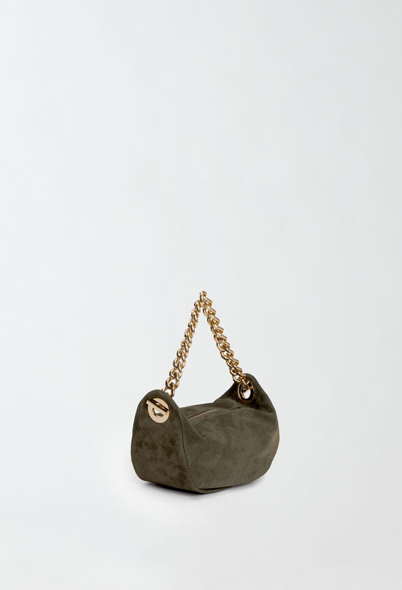 Fabiana Filippi Tasche mit Mini-Ringnieten aus Wildleder, olivgrün GRÜN BGD214A866I9740000