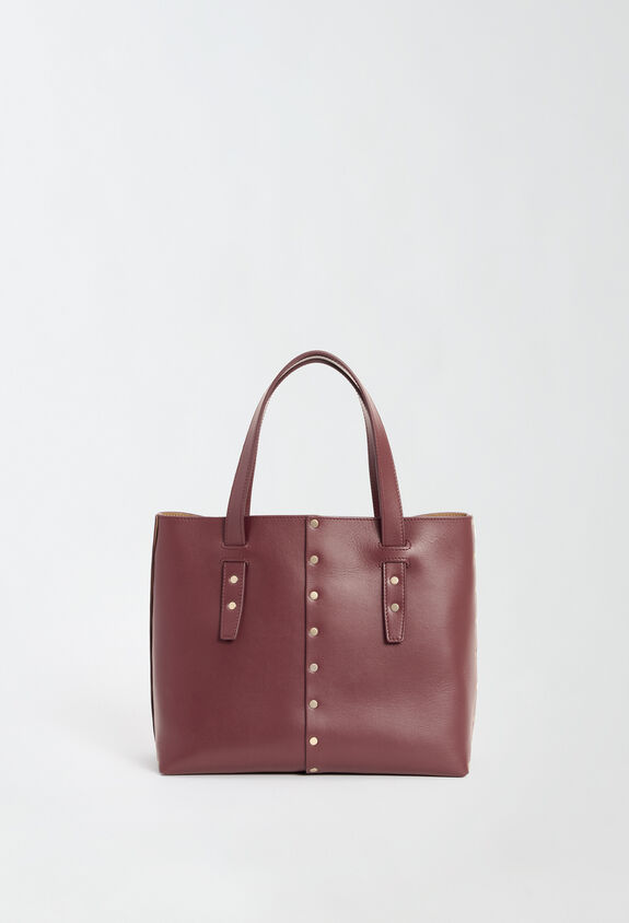 Fabiana Filippi Tote bag mini in pelle di vitello, bordeaux ROSSO BGD214A860I9710000