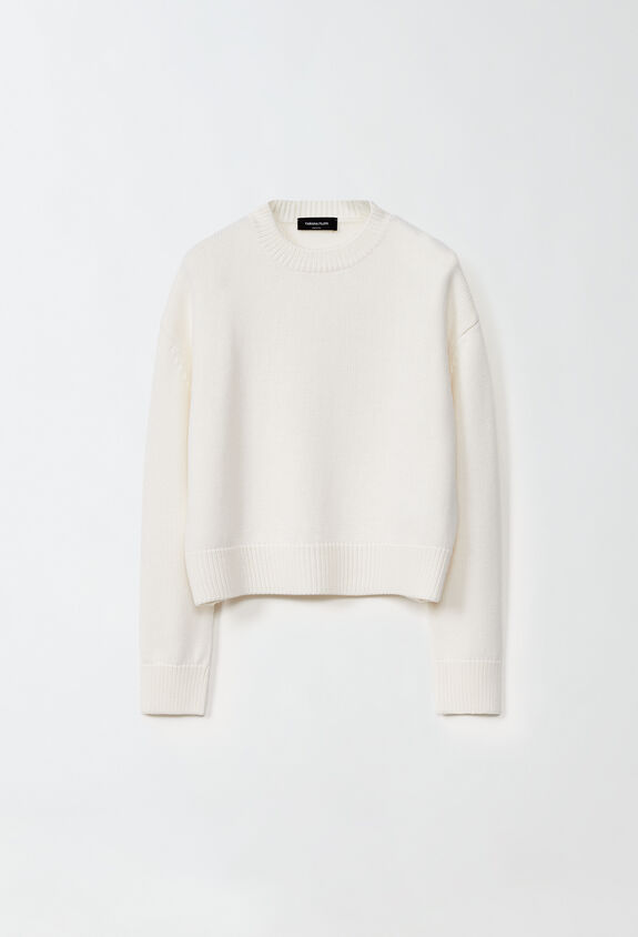 Fabiana Filippi Merino wool sweater, white WHITE MAD214F093D4620000