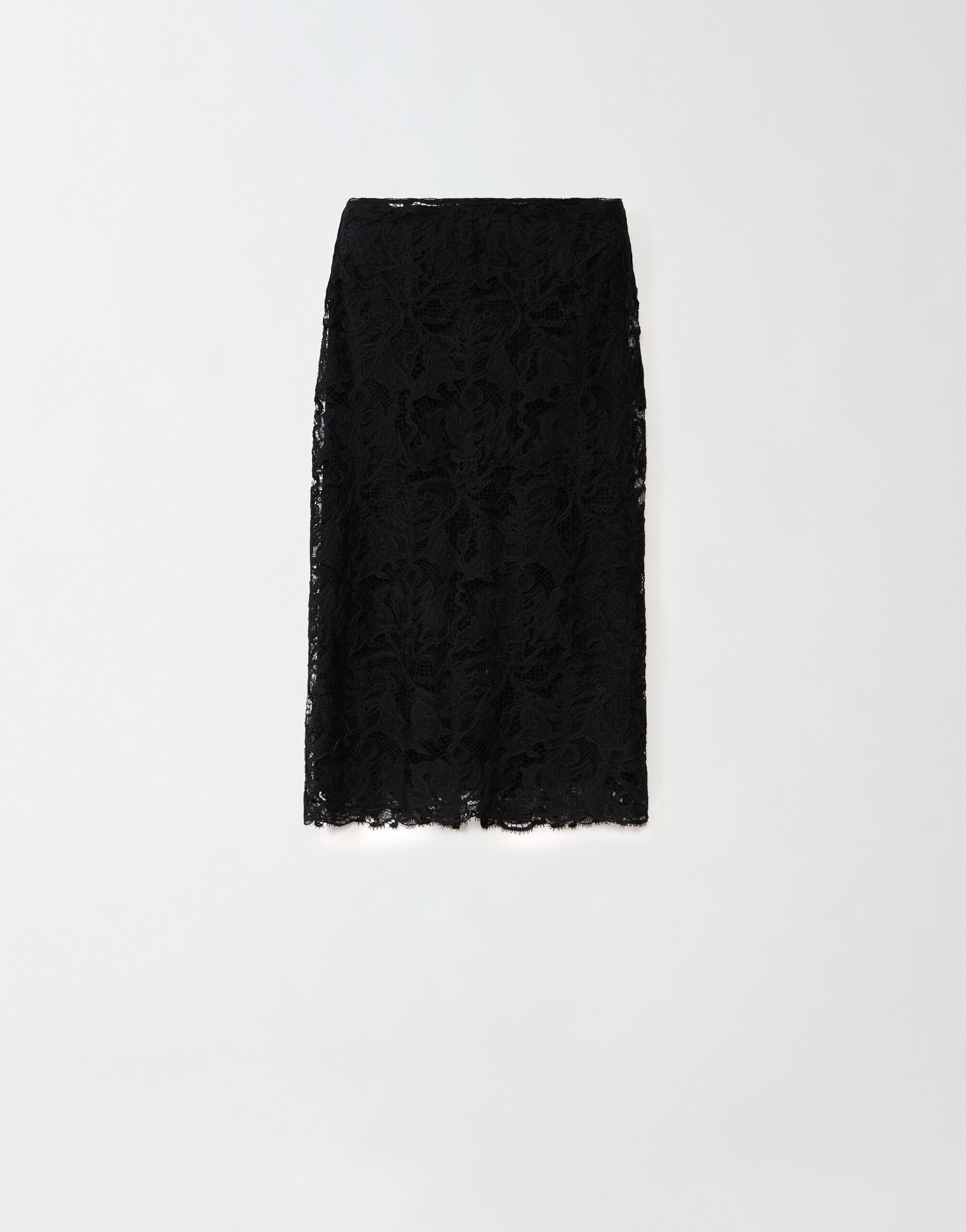 ${brand} Falda de encaje macramé, negro ${colorDescription} ${masterID}