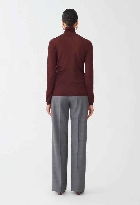 Fabiana Filippi Cashmere and silk turtleneck sweater, burgundy RED MAD214F103N9070000