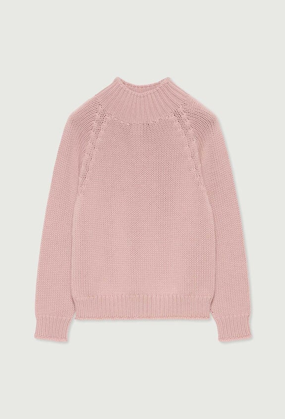 Merino wool sweater, medium pink