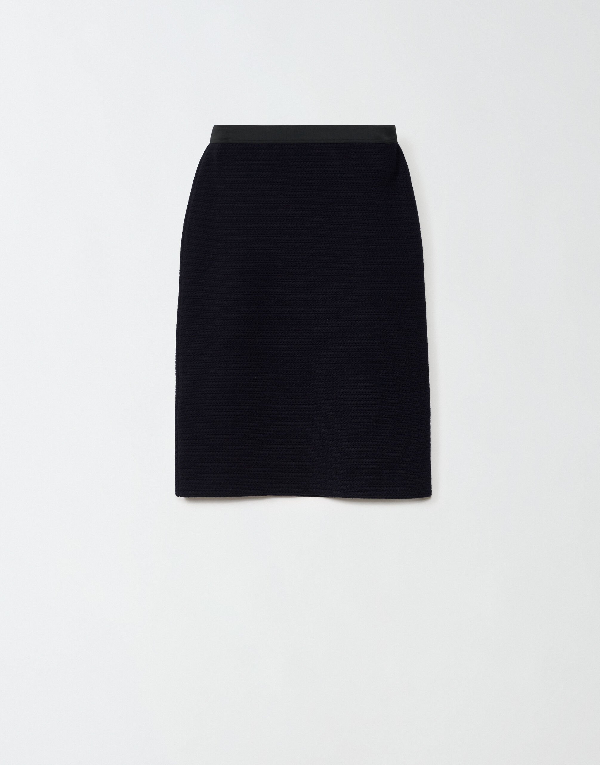 ${brand} Merino wool pencil skirt, ink blue ${colorDescription} ${masterID}