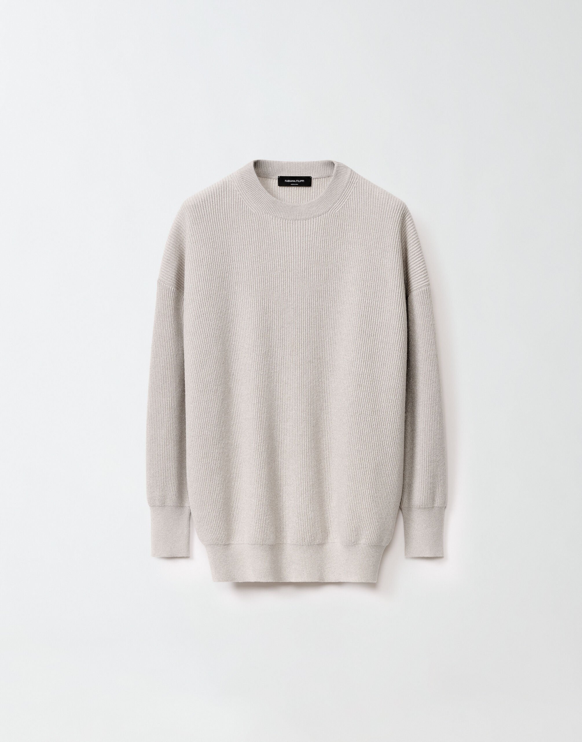 ${brand} Platinum sweater with lurex, greige ${colorDescription} ${masterID}