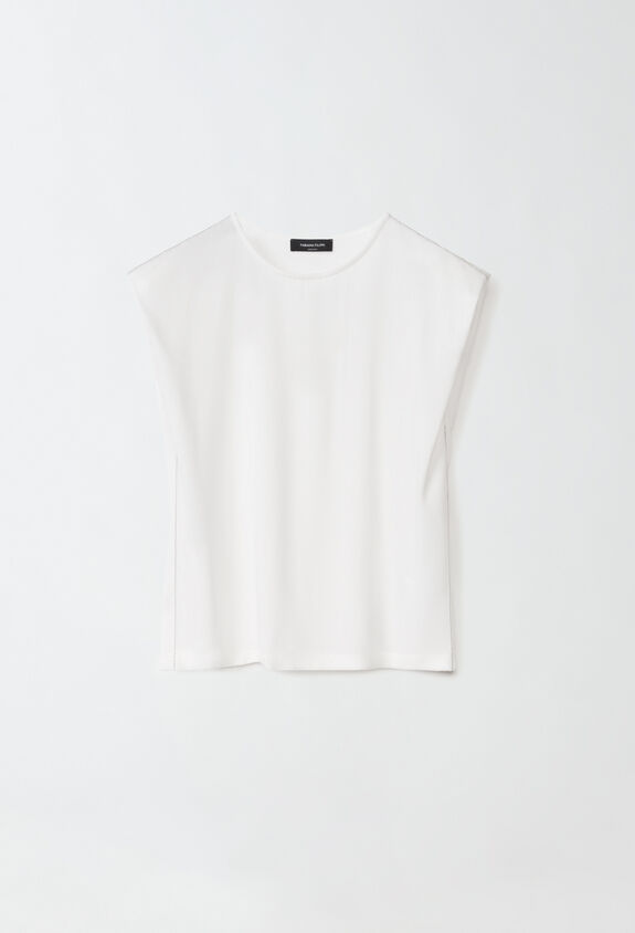 Fabiana Filippi Sablé top, white WHITE TPD264F221D6460000