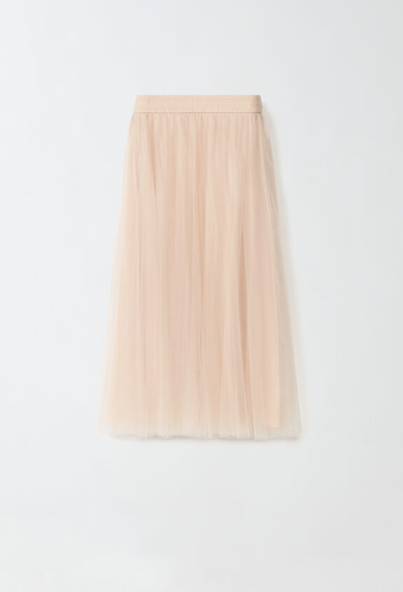 Fabiana Filippi Tulle midi skirt, dusty pink DUSTY PINK GND264F278I9320000