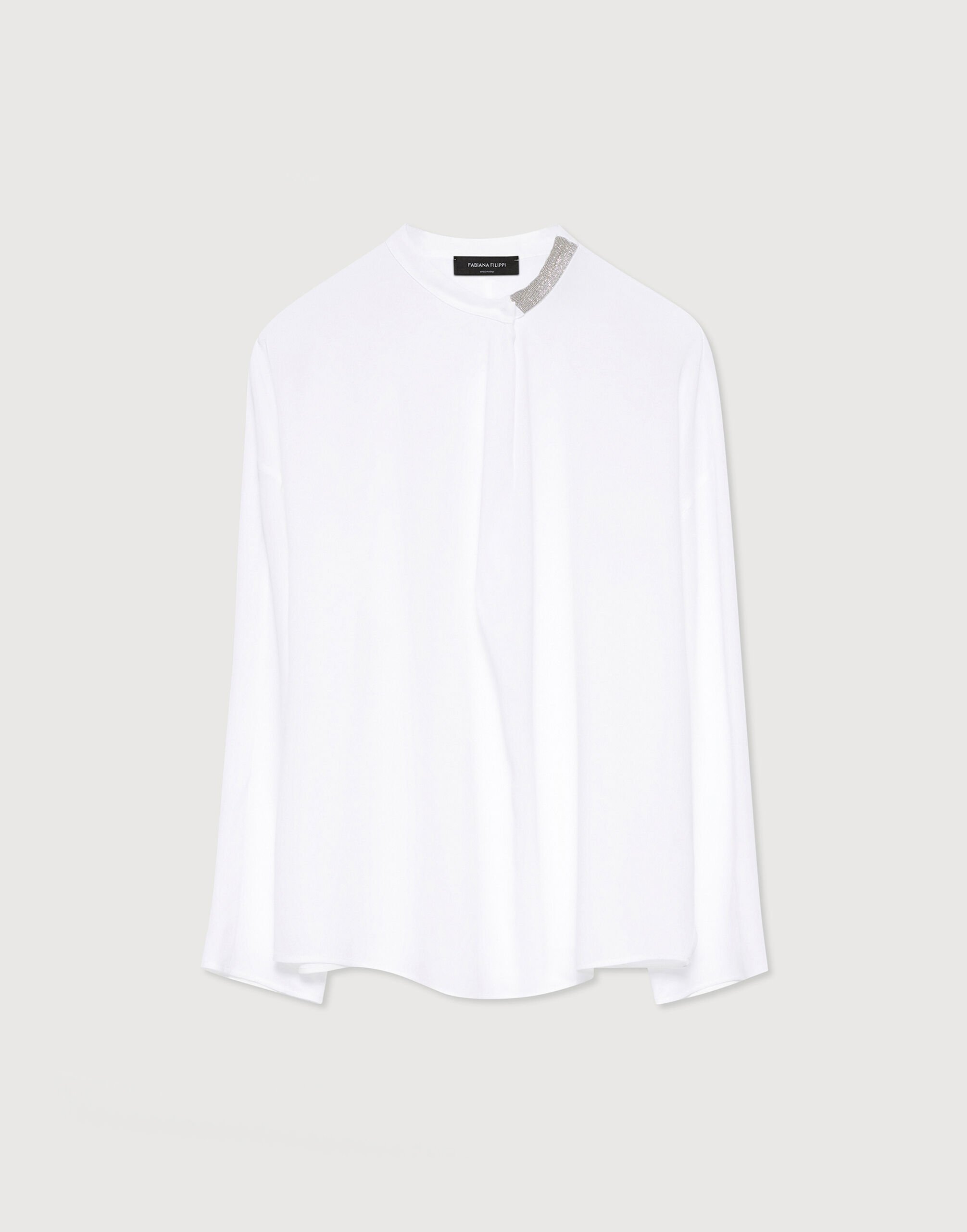 Fabiana Filippi long-sleeve satin blouse - Black