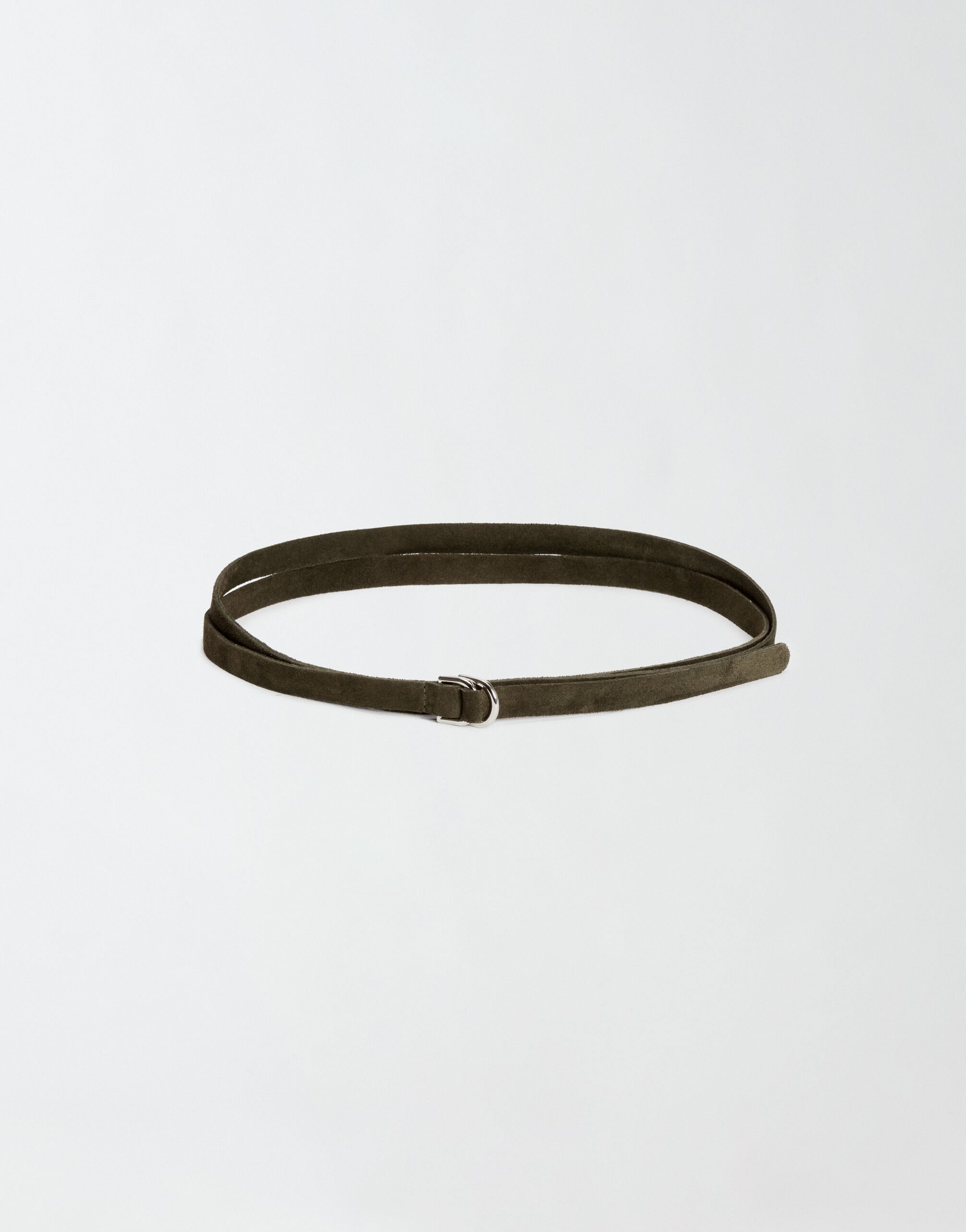 ${brand} SUEDE DOUBLE TOUR BELT WITH RING BUCKLE ${colorDescription} ${masterID}