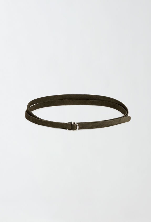 Fabiana Filippi Ceinture en daim, olive VERT AAD214A750I4090000