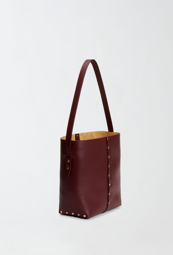 Fabiana Filippi Borsa a secchiello mini in pelle di vitello, bordeaux ROSSO BGD214A862I9710000