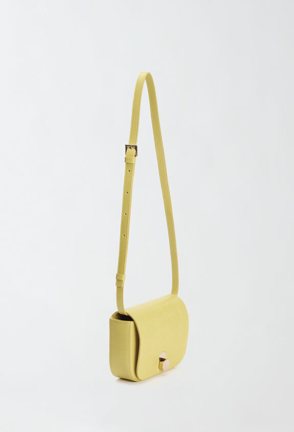 Fabiana Filippi Messenger Eclissi mini en cuir de veau, cèdre JAUNE BGD224A864L1000000