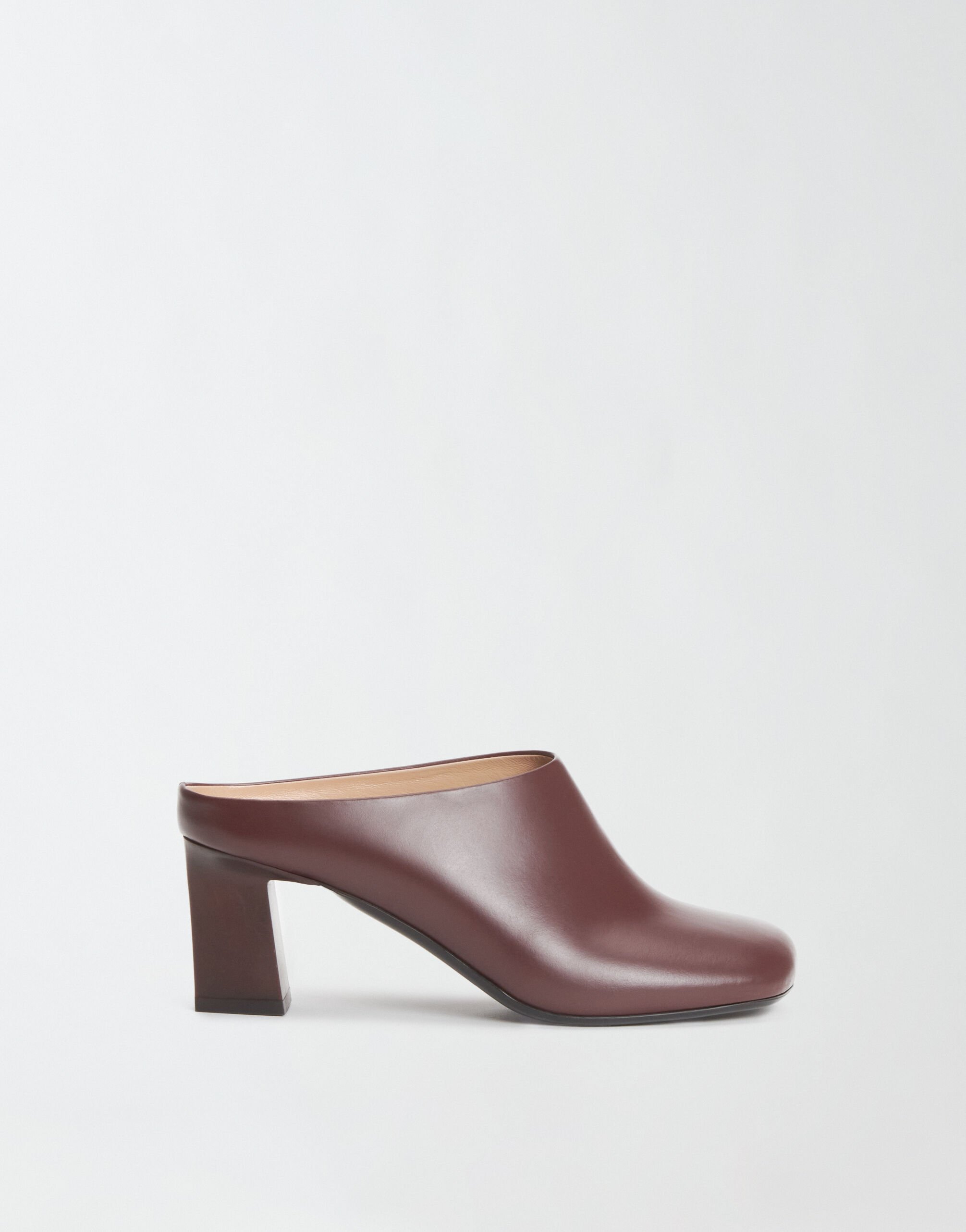 ${brand} Leather mules, burgundy ${colorDescription} ${masterID}