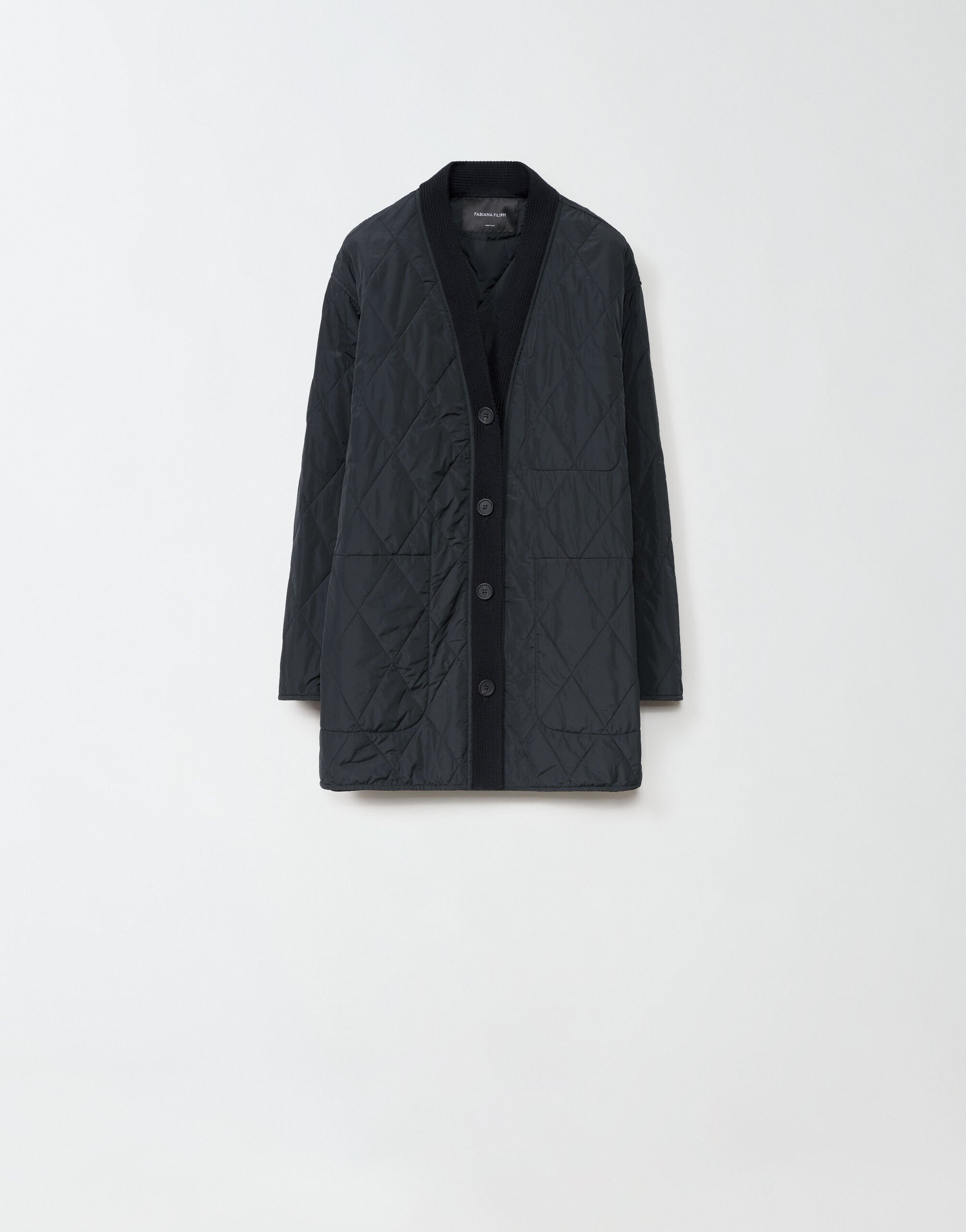 ${brand} Technical taffeta shirt jacket, black ${colorDescription} ${masterID}