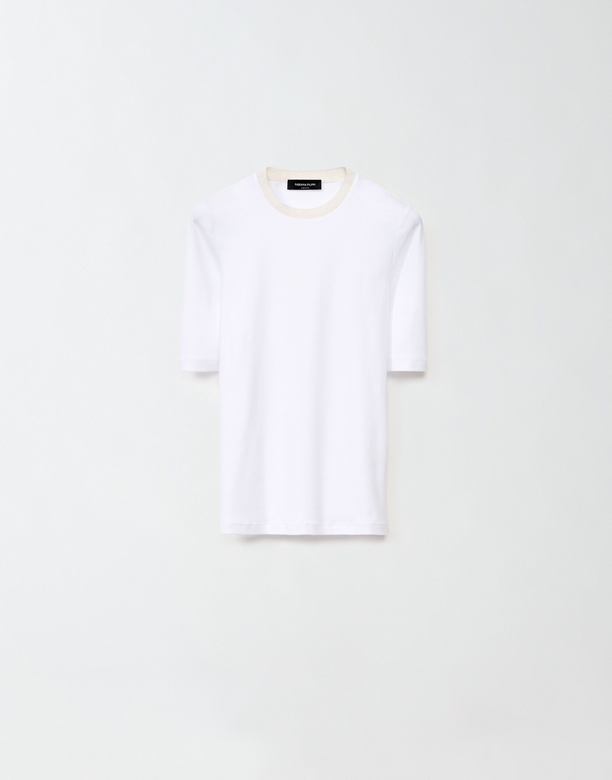${brand} T-Shirt aus Jersey, Optisches Weiß ${colorDescription} ${masterID}
