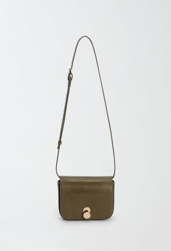 Fabiana Filippi Bolso messenger Eclissi mini de piel de becerro, oliva VERDE BGD224A864L1000000