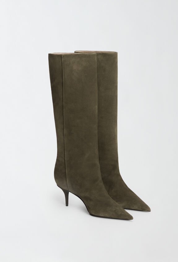 Fabiana Filippi Botte à bout pointu en daim, olive VERT ASD214A894I9910000