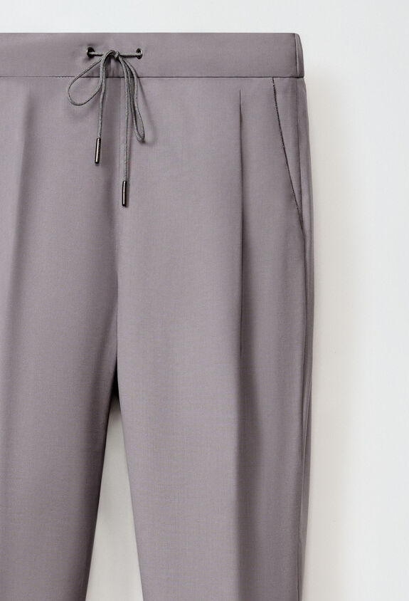 Fabiana Filippi Pantalon de jogging Spello en laine froide, gris moyen GRIS PADP04F350H7130000