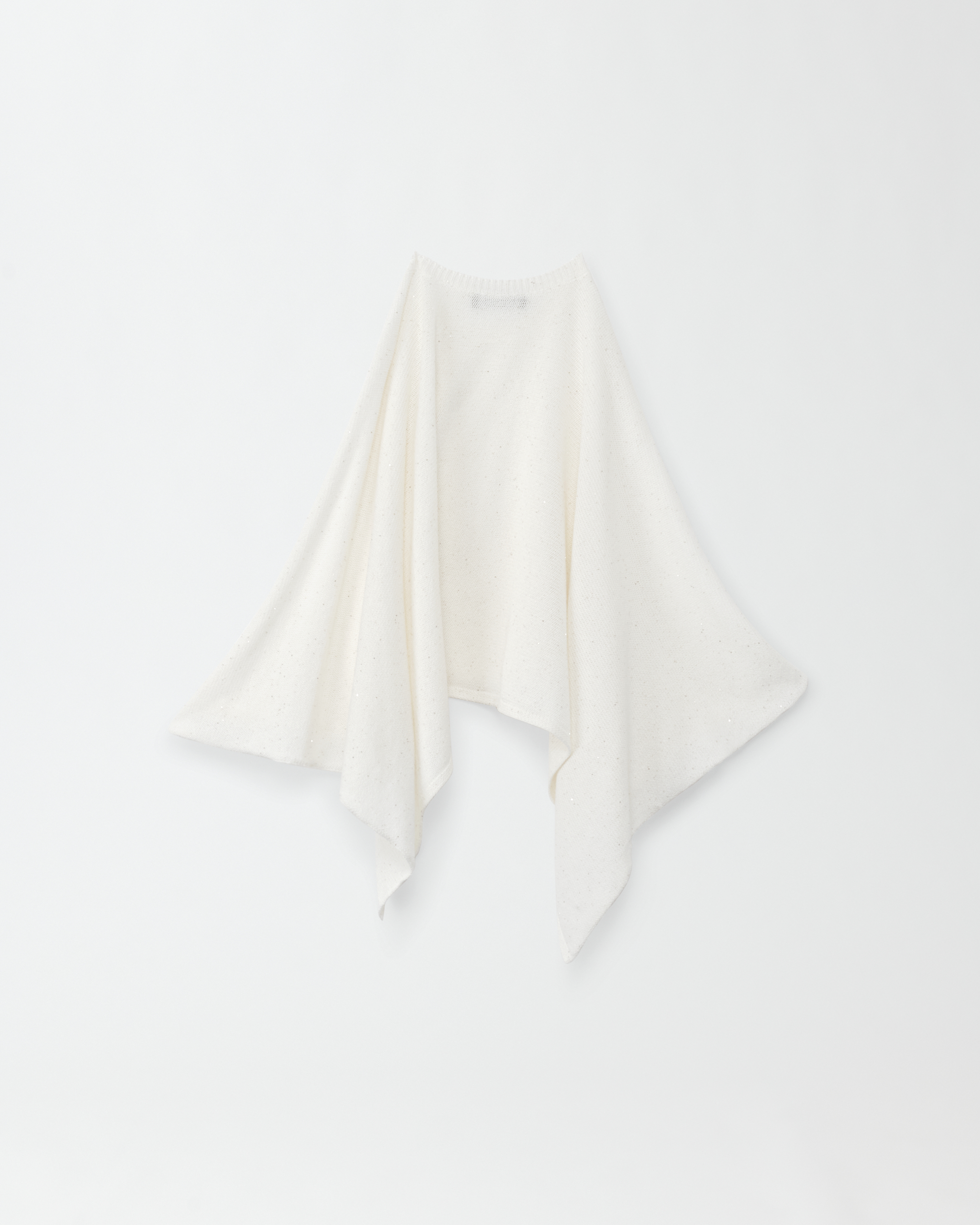Shop Fabiana Filippi Sequin Knitted Cape In White