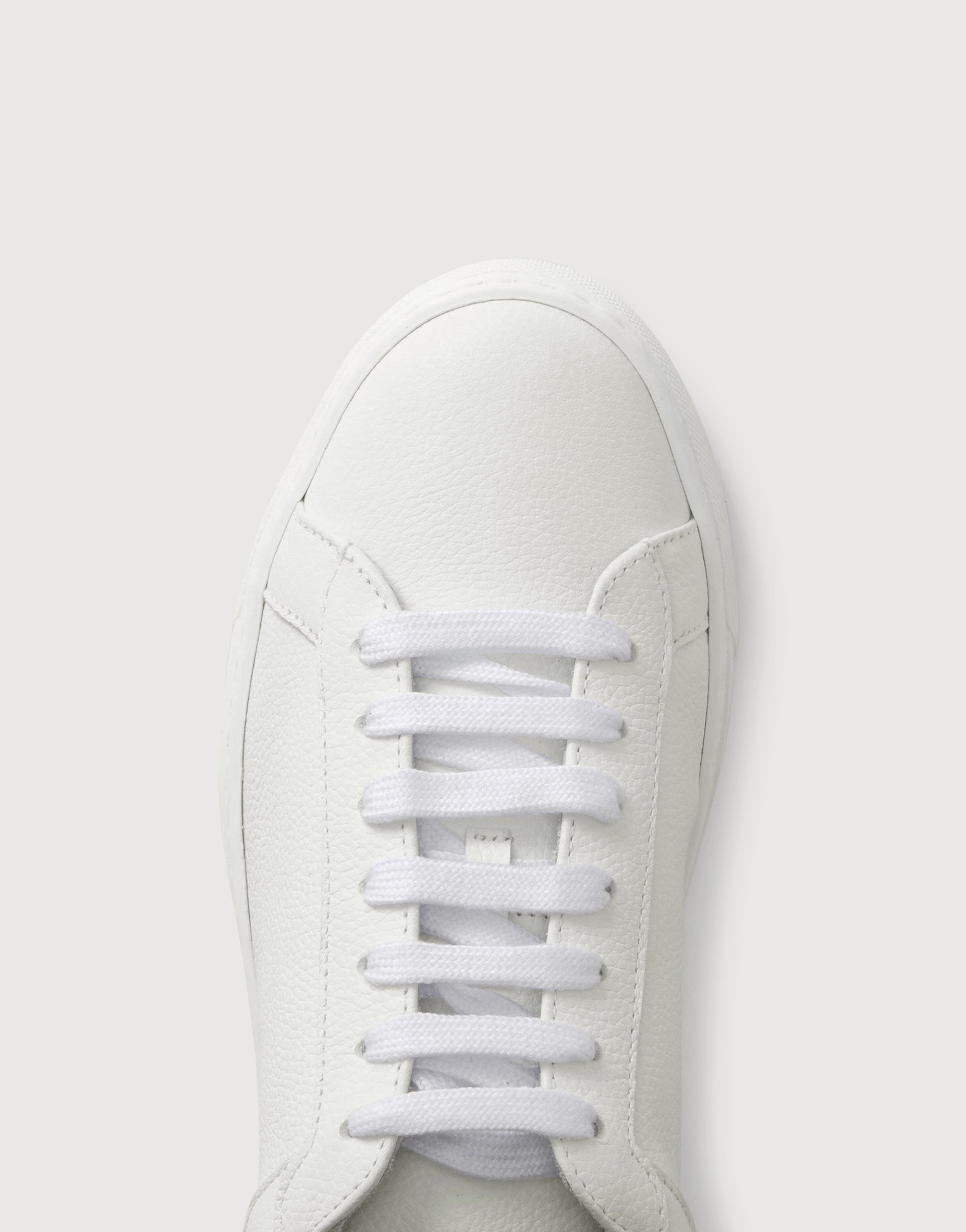 Shop Fabiana Filippi Dalila Leather Sneakers In White