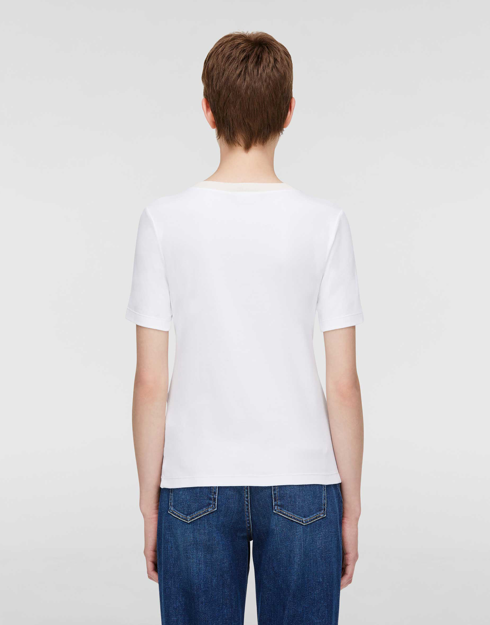 レディースジャージーTシャツ, ホワイト Tシャツ&トップス | Fabiana