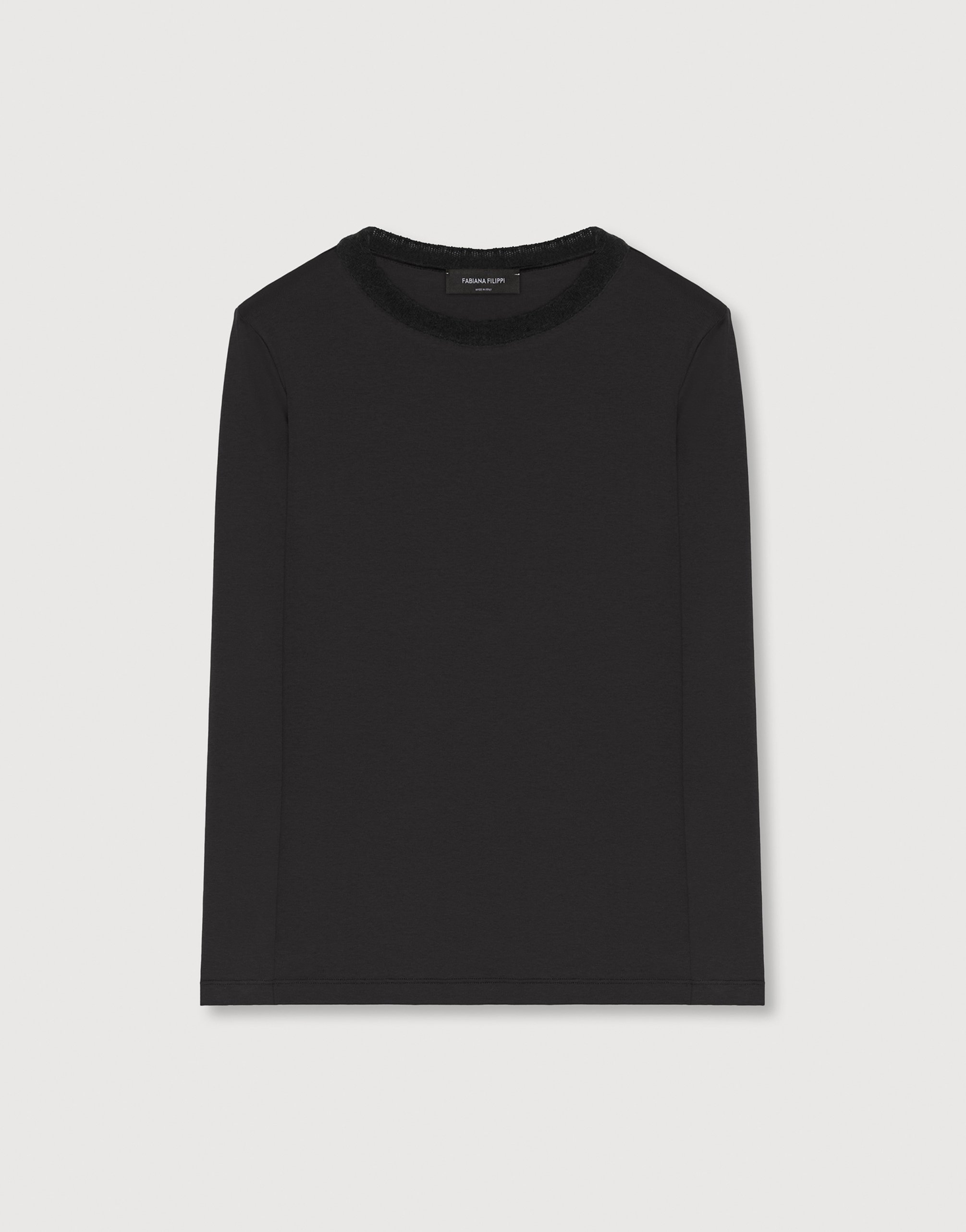 Fabiana Filippi silk jersey shirt - Black