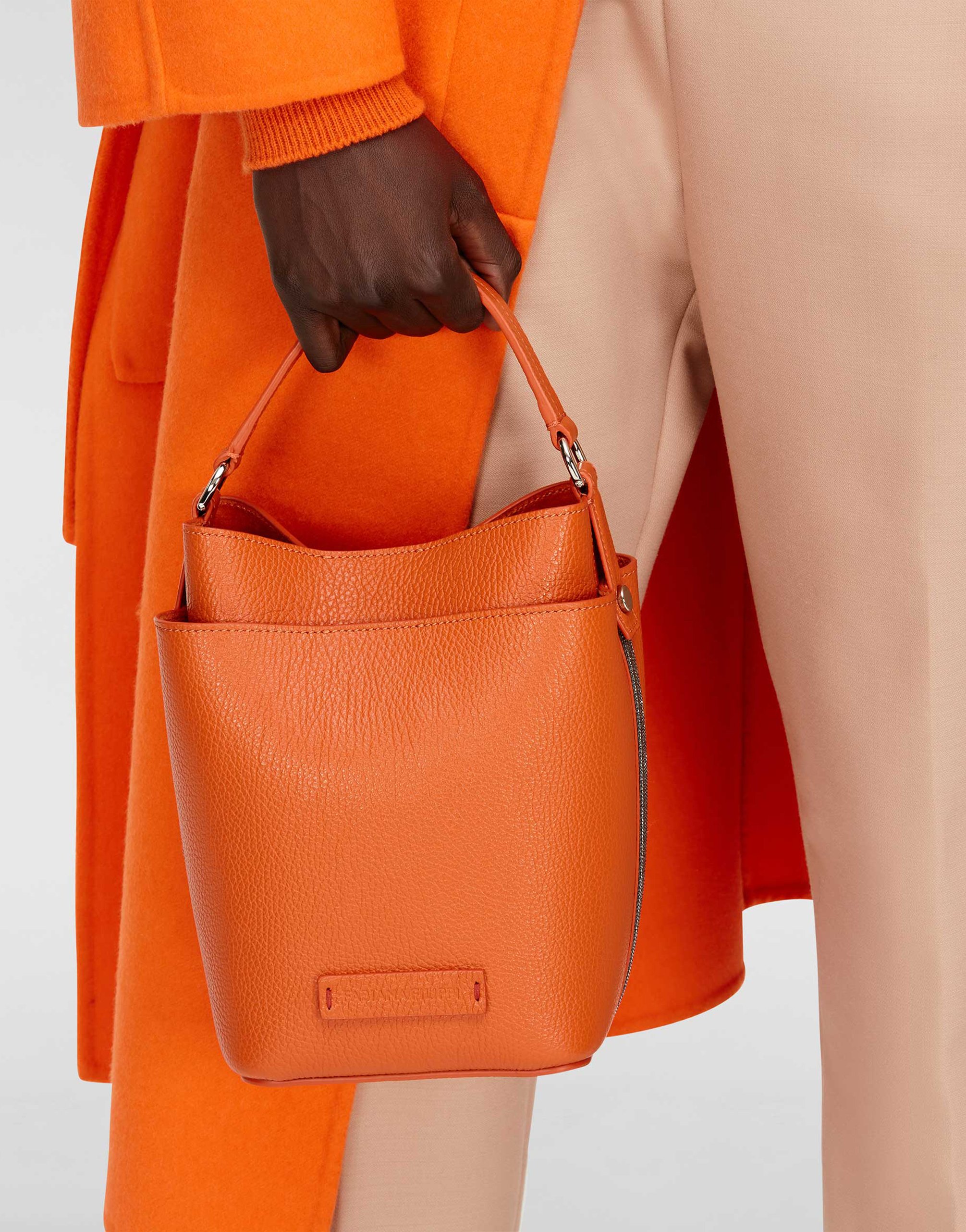 Orange best sale bucket bag