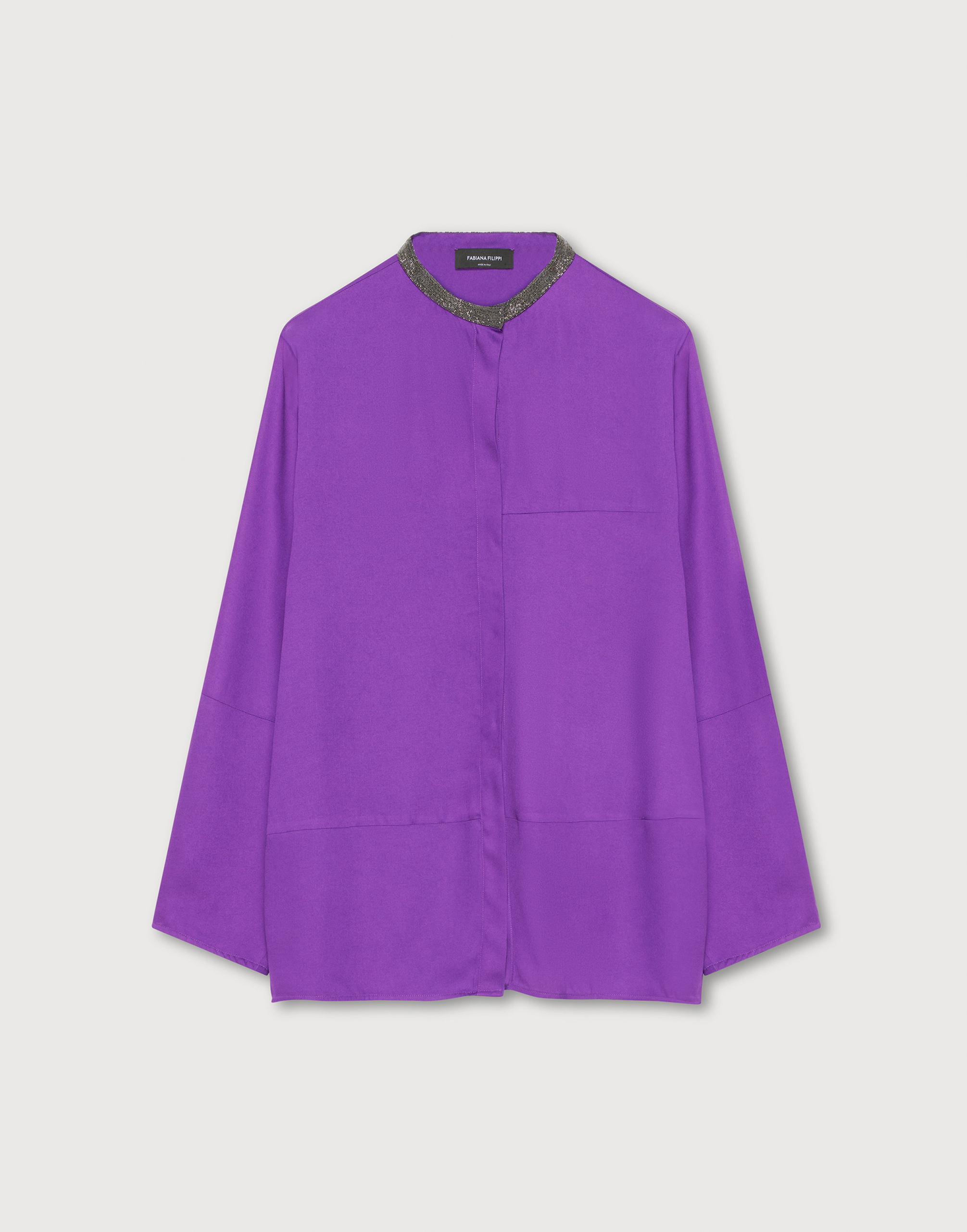 SablÃ© crepe shirt, purple Shirts for Women | Fabiana Filippi®