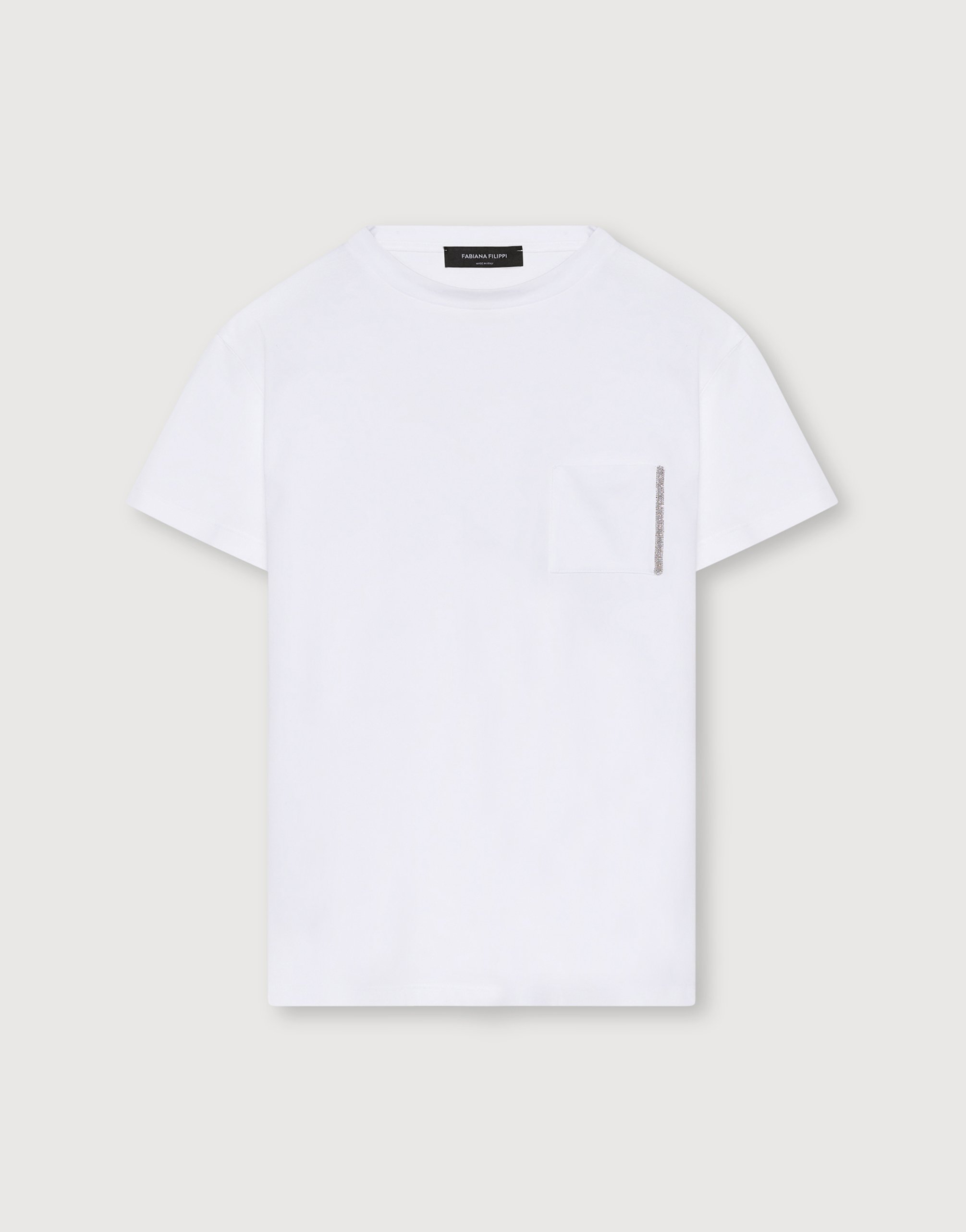 レディースオーガニックコットンジャージーTシャツ, ホワイト Tシャツ