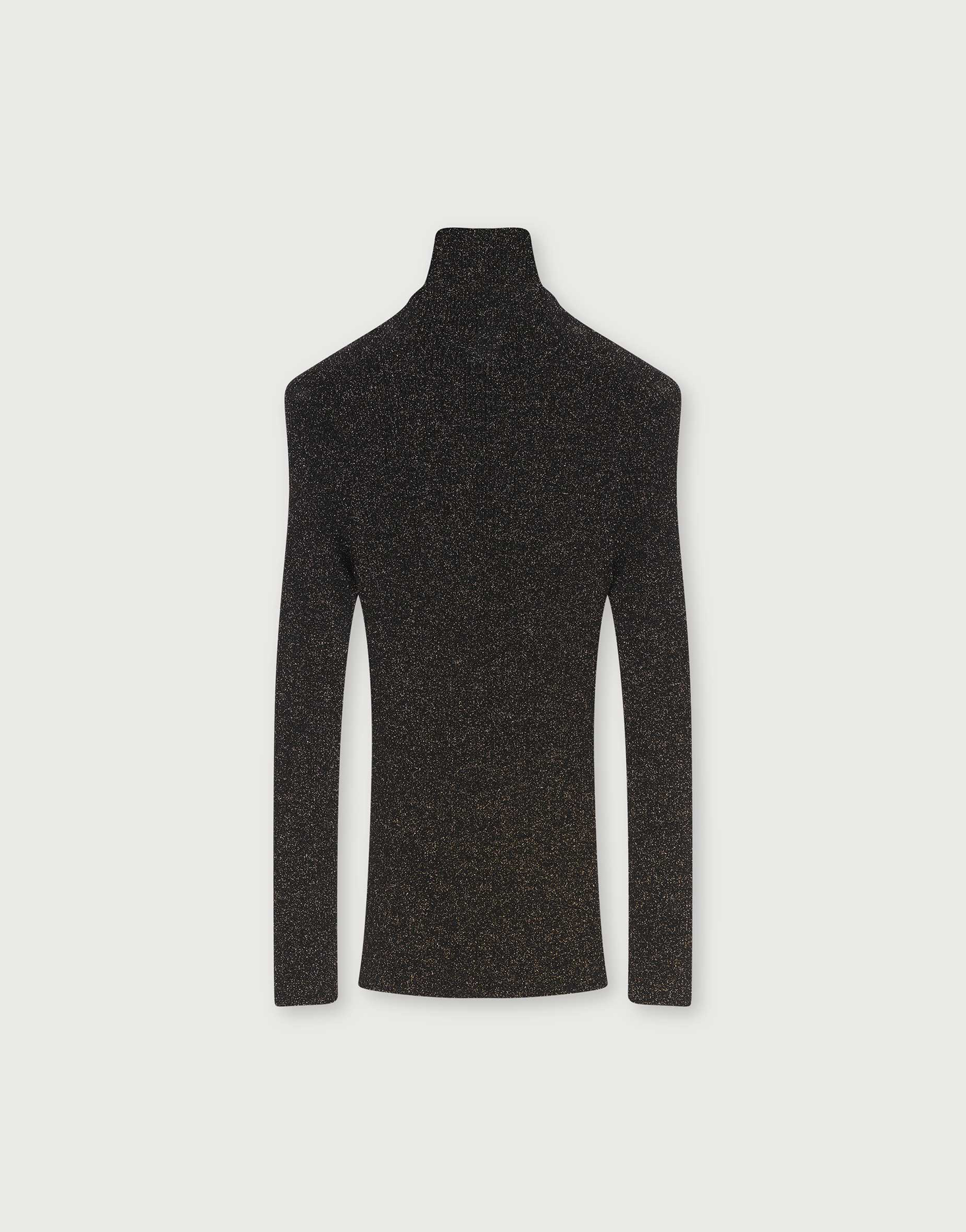 LamÃ© merino wool sweater, black Knitwear for Women | Fabiana Filippi®