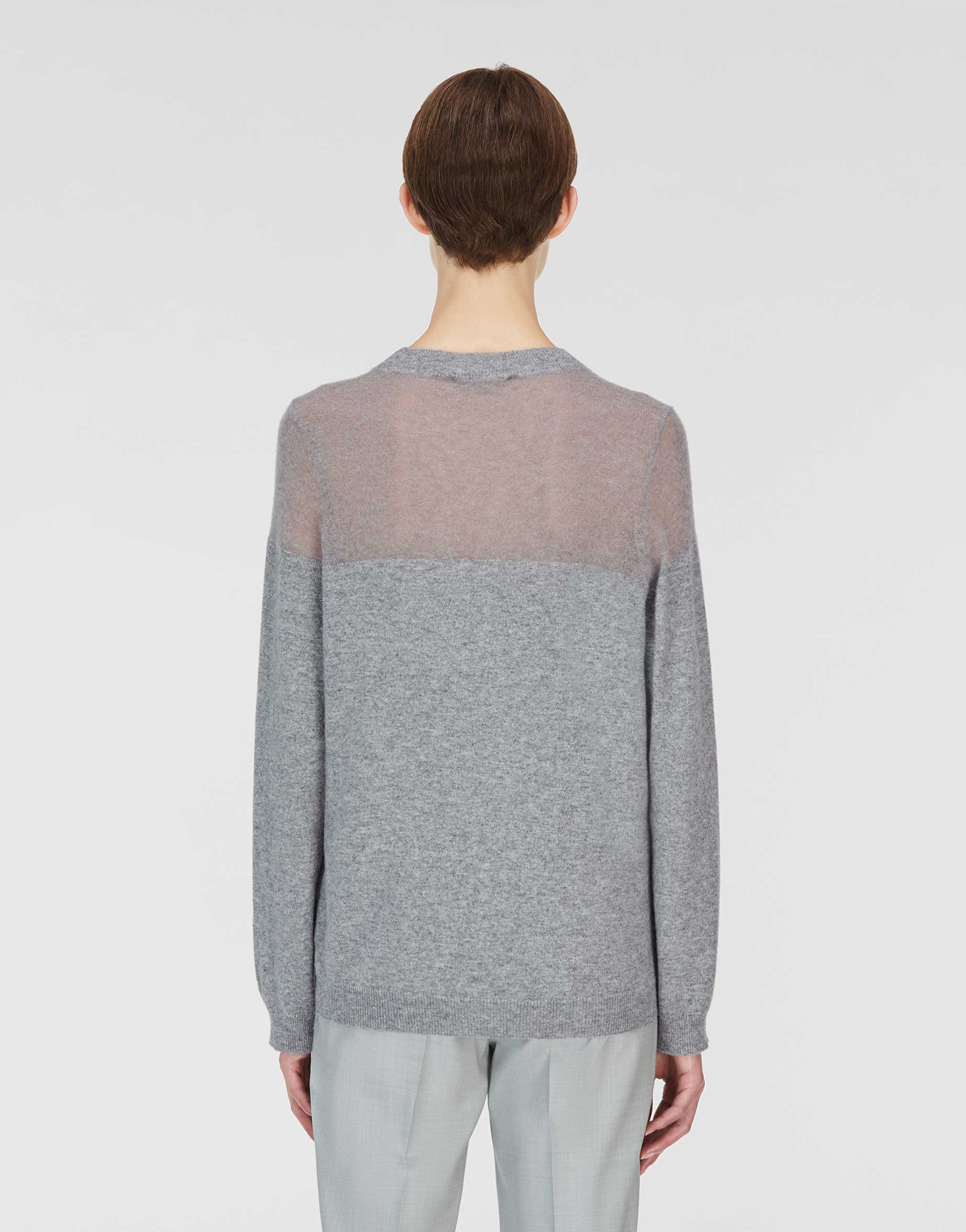 Platinum and mohair sweater, rock grey