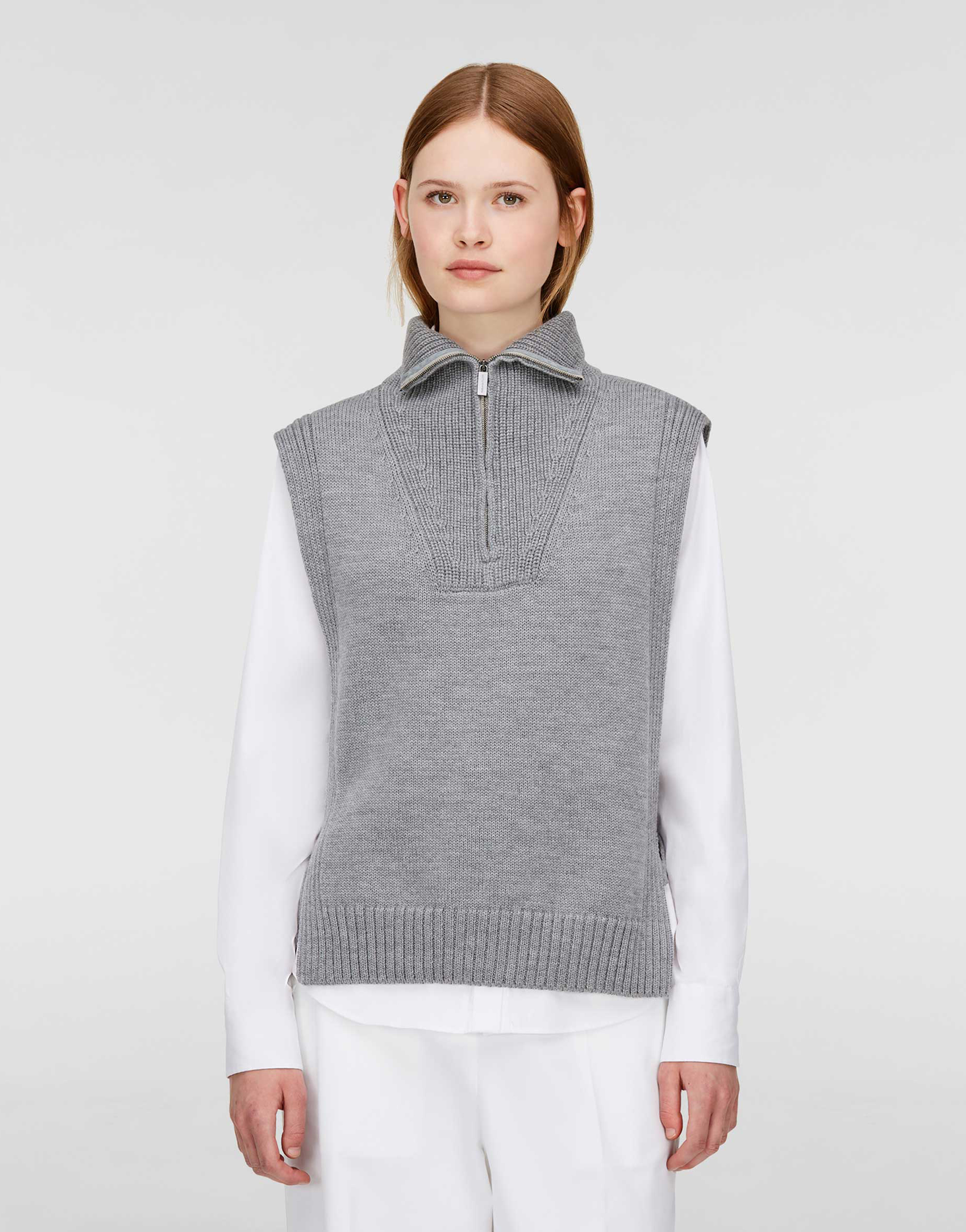 Touch Wool Grey Sleeveless Women Embroidery Warmer at Rs 1249/set